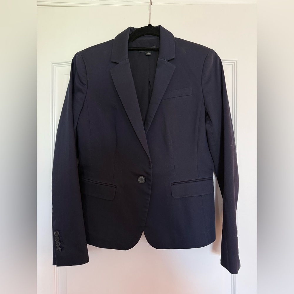 Ann Taylor Navy Blue Blazer Suit Jacket
